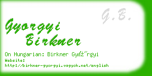 gyorgyi birkner business card